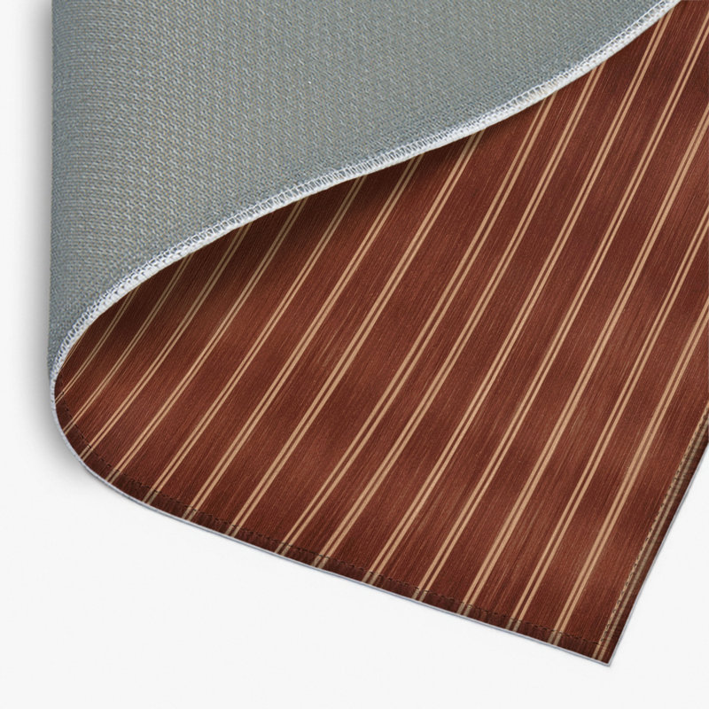Tapis intérieur / extérieur brun HorizontalStripes, Rectangulaire 2 pi x 3 pi