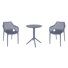 Ensemble bistro pour 2 personnes avec chaises ouvertes empilables Farrah