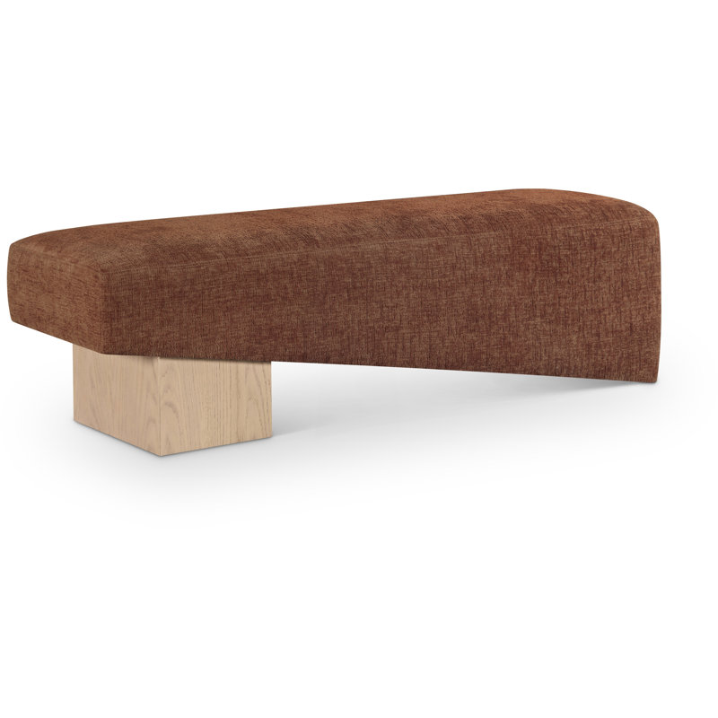 Banc en tissu Alora, Tissu de polyester cognac, Naturel