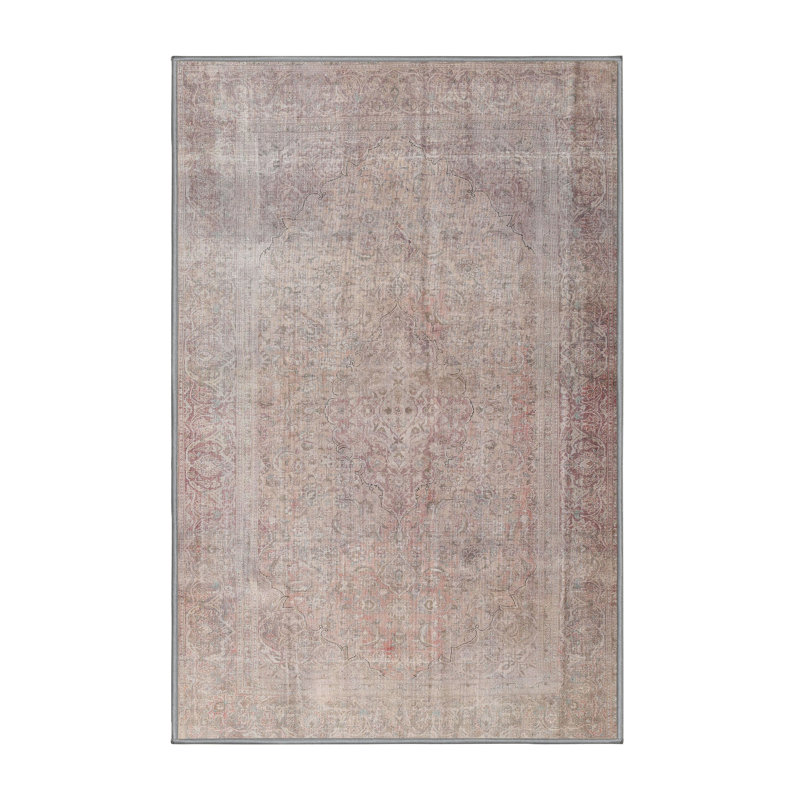 Tapis beige/brun clair traditionnel, Rectangle 4 pi x 6 pi