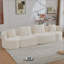 Canapé modulaire modulaire de 137,8 po sans os rembourré pour le salon-130038870
