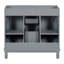 Meuble-lavabo de salle de bain moderne 36 po gris, sans lavabo supérieur, 2 tiroirs, armoire en bois massif facile à assembler, couleur, bois de haute qualité, rangement dissimulé