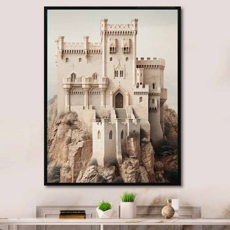 Tifford Castles Minimalist Majesty I - reproduction sur toile, H 32 po x l 16 po x P 1 po, Cadre flottant noir