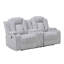 Ensemble de 2 fauteuils inclinables gris clair et gris clair