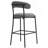 26'' Counter Height Bar Stools Teddy Fabric Cover Kitchen Island Counter Bar Stool With Black Powder Coating Base And Footrest(Grey)-1784687927