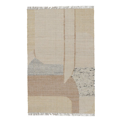 Rug & Kilim’S Abstract Flatweave With Cream And Beige Geometric Patterns