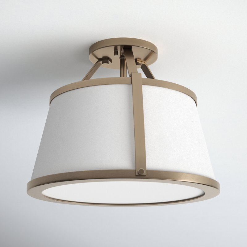 Vonnie Semi Flush Mount, Burnished Brass
