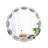 Silver Crush Diamond Round Wall Mirror