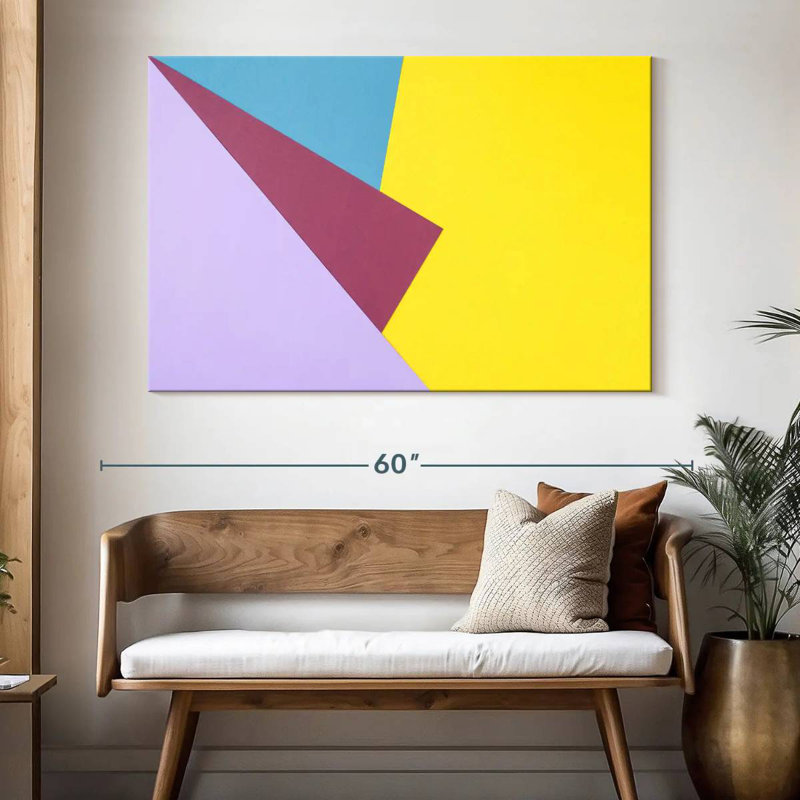 Avery, bloc de couleurs géométriques abstraites, H 34 po x l 51 po