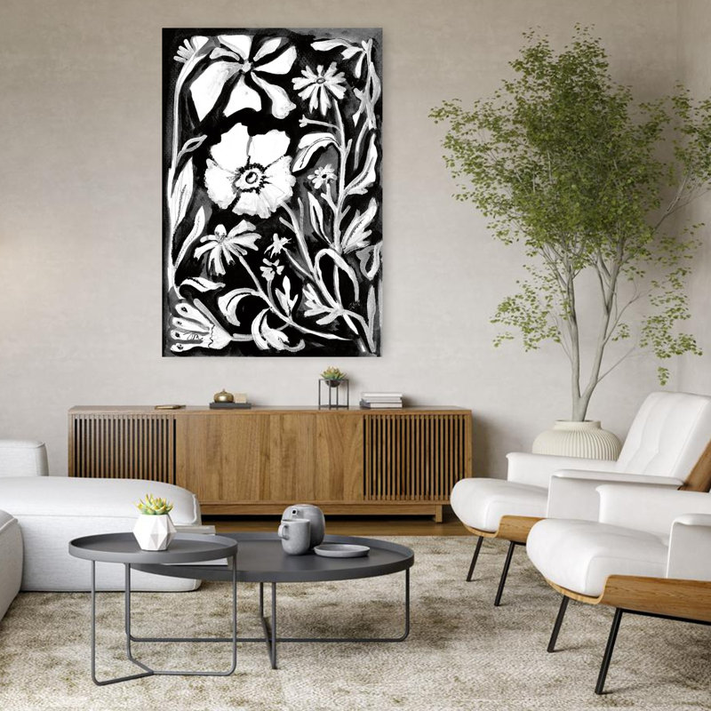 «Shadow Blooms I Bold Abstract», art contemporain de marguerite coquelicot, H 48 po x l 32 po