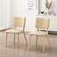4 - Person White + Burlywood Rectangular Sintered Stone + Solid Wood Dining Table Set-125216957
