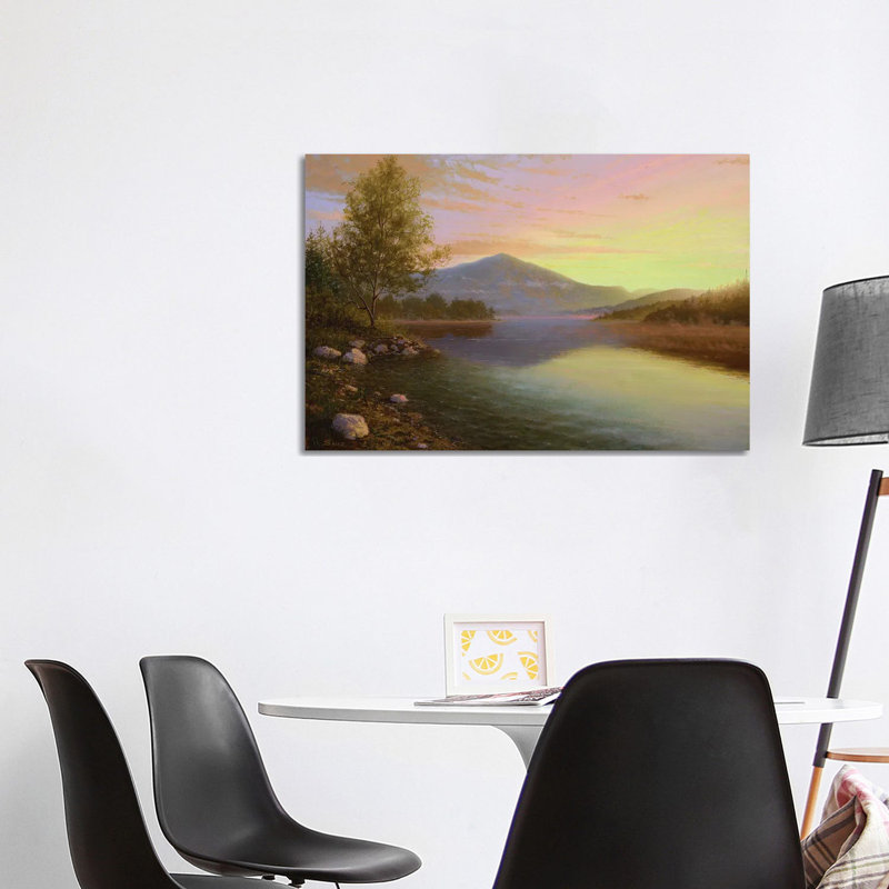 Sunrise over Lake Placid 1 Piece Wrapped Canvas Painting, 101.6 cm H x 66.04 cm W x 1.91 cm D