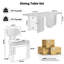 Ensemble de salle à manger 78 po, table de rangement et chaises rembourrées 4/6/8 pour 4 à 8 personnes, salle à manger, cuisine-1108651624-1110667685
