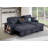 Modern Sleeper Sofa With Pull Out Bed & Storage Chaise-1879855229