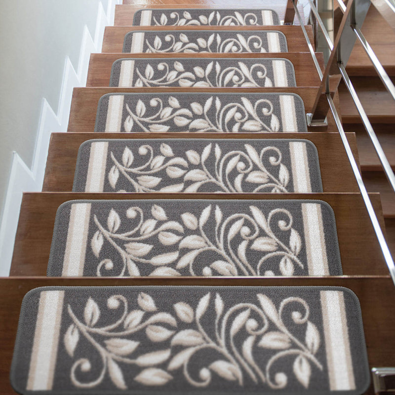 Tapis d'escalier intérieur antidérapant Arkeia, Brun