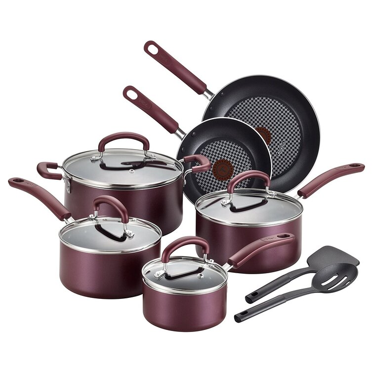 T-fal Nonstick Aluminum Cookware Set & Cooking Utensils, 11 piece & Reviews