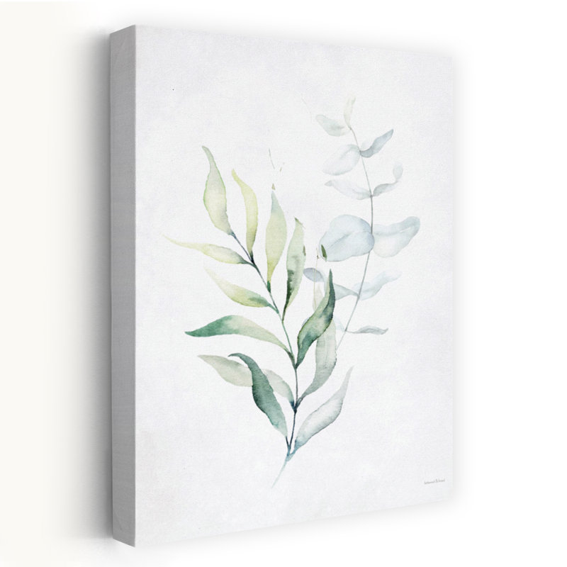 Leafy Retreat 1, art contemporain végétal abstrait, H 36 po x l 24 po