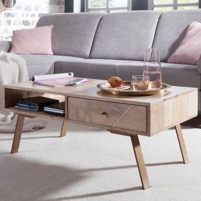Jamison Solid Wood Solid Coffee Table with Storage