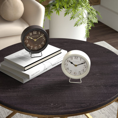 Coastal Analogue Metal Mechanical Tabletop Clock