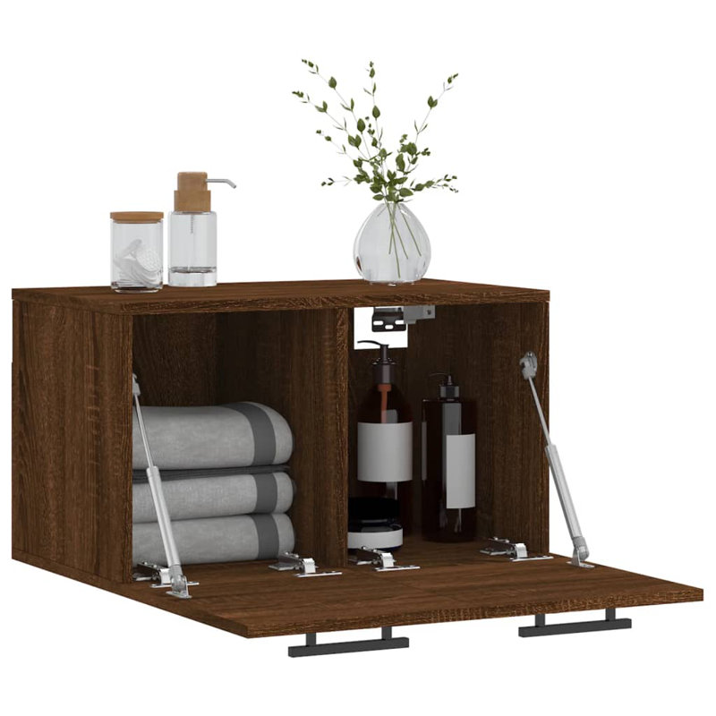 Malinin Bathroom Cabinet, Brown Oak
