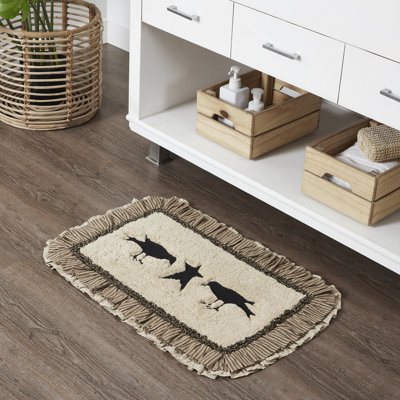 Kettle Grove 100% Cotton Non-Slip Bath Mat