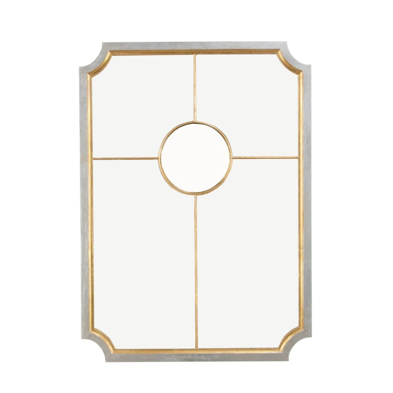 Tulip Flat Wall Mirror, Silver Leaf/Gold Leaf