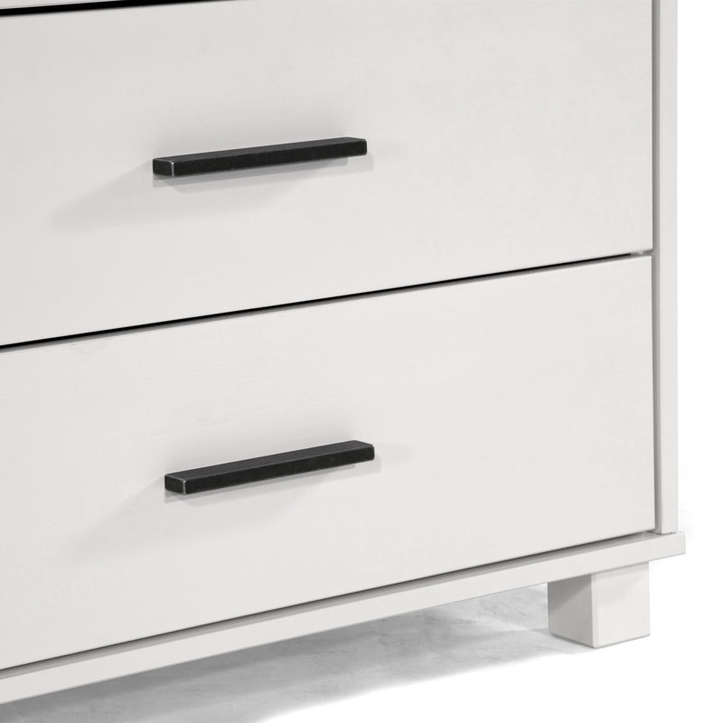 Commode 5 tiroirs l 31,75 po Loft, Blanc brossé