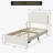 Twin Platform Bed with Velvet Upholstered Bookcase Headboard, Heavy Duty Steel Frame , White-644106616