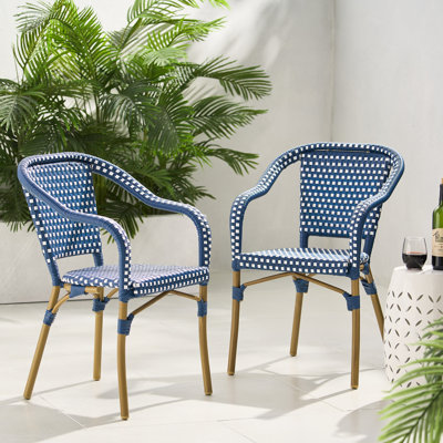 Ensemble de 2 chaises bistro d'extérieur Paniz