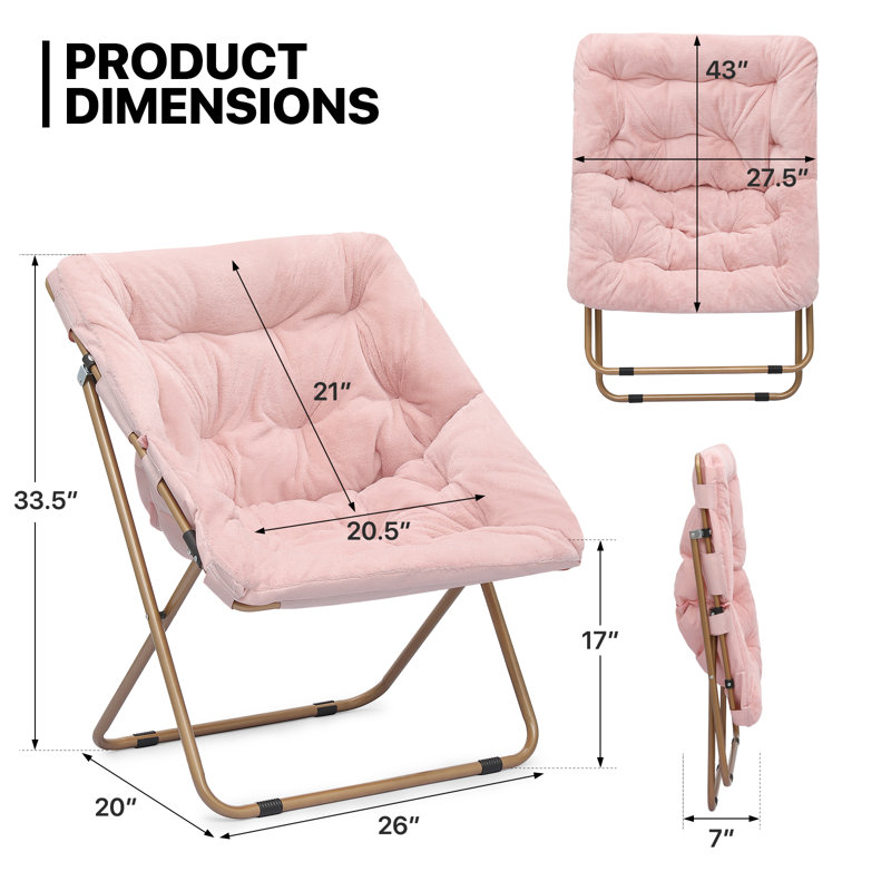 Chaise de salle à manger Ariadnna, Fausse fourrure rose, Non