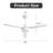 52" Ceiling Fan Without Light, 3 Abs Blades Farmhouse Ceiling Fan With Remote Control 6-Speed Reversible Dc Motor For Living Room Bedroom Kitchen-158111788
