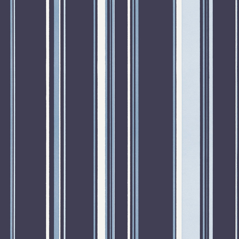 Smart 3 Stripes Casual Stripe Wallpaper Roll, Navy