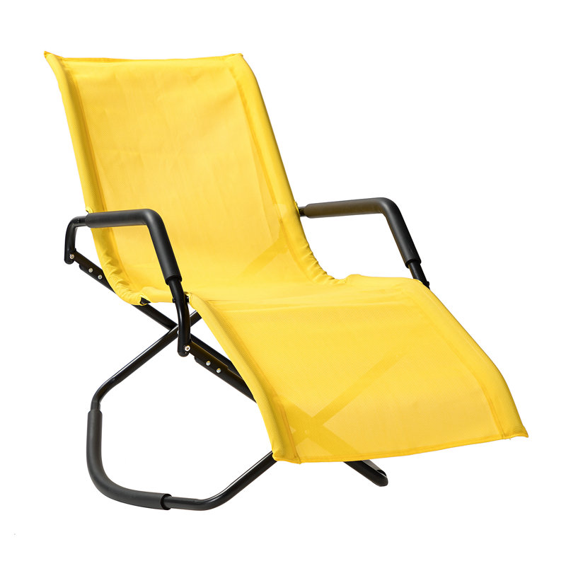 Chaise longue inclinable Adeva, Jaune