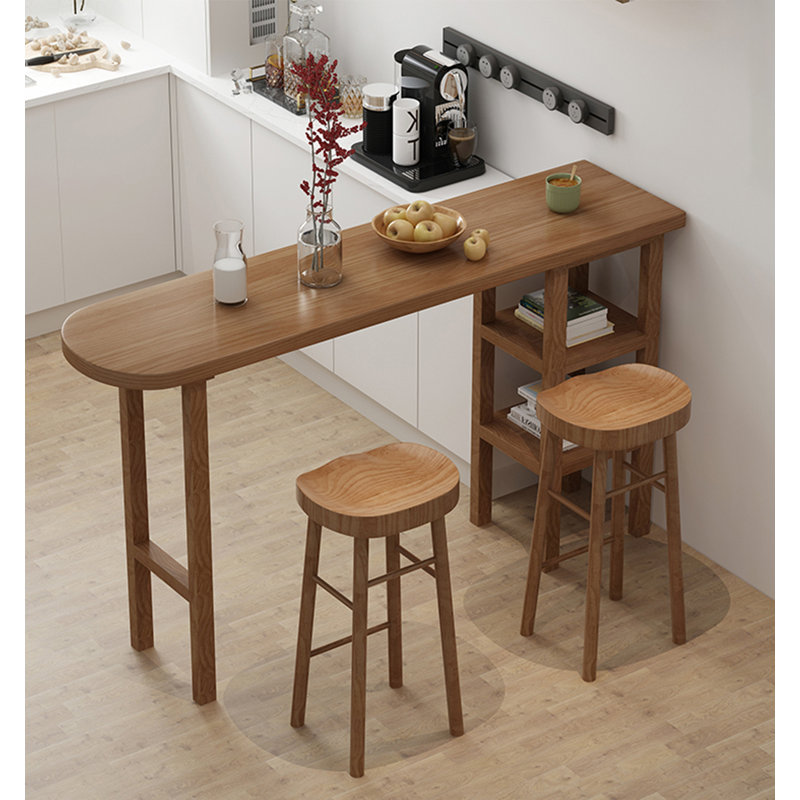 Bureau moderne en pin minimaliste avec espace de rangement pour bar, H 41,34 po x L 70,87 po x l 15,75 po