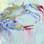" Crab Blue " by Susan Pepe Painting Print-1558137074