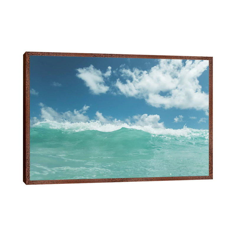 Hawaii Water VI by Bethany Young - Print on Canvas, 45.72cm H x 66.04cm W x 3.81cm D, Classic Brown Wood Framed