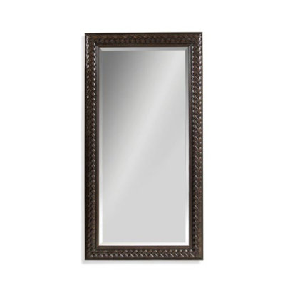Miroir de plancher en bois tressé Deerwood