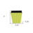 5" Lime Green Recycled Plastic Indoor Outdoor Square Pot Planter
