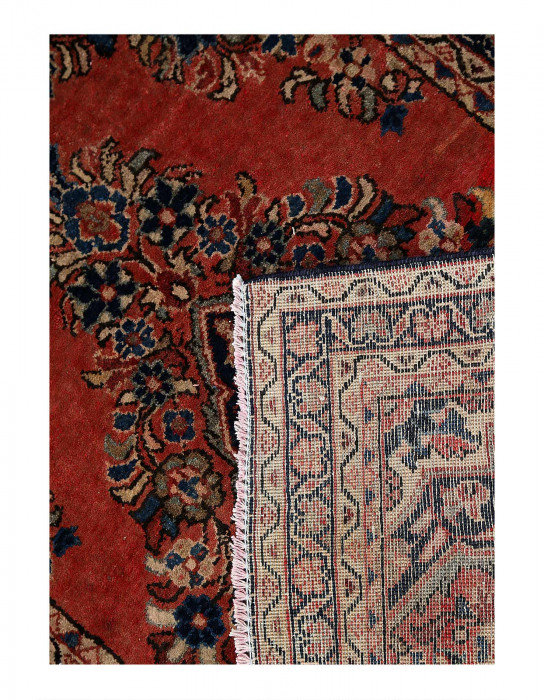 Tapis en laine d'agneau unique 2 pi x 3 pi 11 po Bendrick - rouille