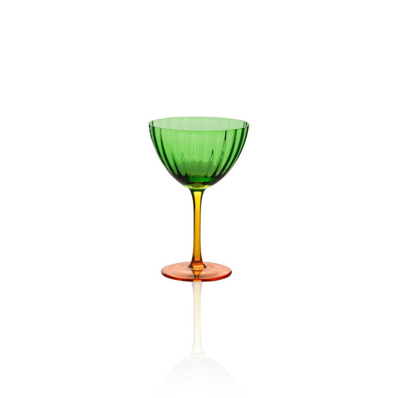 Elegant Green Wine Glass, 10 x 10 x 5.9 inches | 100% Glass, 8.1 fl oz Capacity | Dishwasher Safe, Perfect for Entertaining & Everyday Use | Stylish Design for Wine Lovers | Ideal Gift for Any Occasion