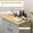 Kitchen Tilt Out Trash Bin Cabinet Free Standing Recycling Cabinet Trash Can Holder With Drawer, Gray