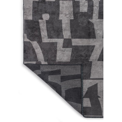 Rapture Abstract Area Rug in Brown