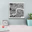 «London Map Black» par Laura Marshall, art mural sur toile