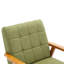 Chaise de loisirs avec accoudoirs et pieds en bois massif, chaise d'appoint Mid-Century moderne
