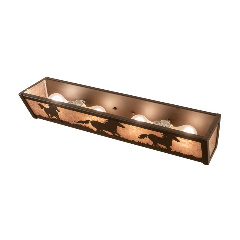 - Light Vanity Light, 4.5" H x 24" W x 5.5" D, Silver, Oil Rubbed Bronze