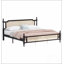 Lit en bois de pin avec tête et pied de lit en rotin, plateforme de lit central amélioré pour un soutien supérieur, espresso-800863794