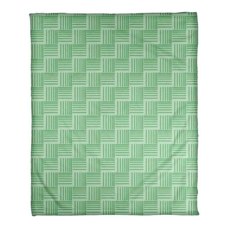 Couverture polaire à rayures classic basketweave, l 50 po x L 60 po, Vert