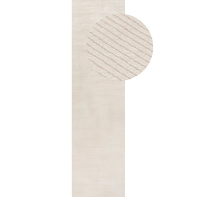 Carmel Modern Striped Cream Area Rug