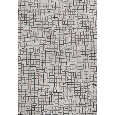 Tapis d'intérieur / extérieur géométrique touffeté à la main Campbell