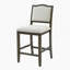 Ensemble de 2 tabourets de bar à hauteur de comptoir avec dossier ergonomique et structure en bois d'hévéa durable pour îlot de cuisine ou salle à manger.